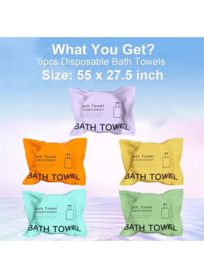 fantasize Large Compressed Towel, 55 x 27 inches Disposable Cotton Bath Towels,Portable Light and Reusable,Suitable for Hiking, Camping,Beach,Swimming and Traveling - Image 5